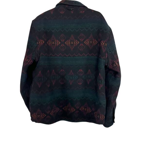 Jachs New York Sherpa-Lined Wool-Blend Aztec Shacket Size Large - Picture 4 of 7